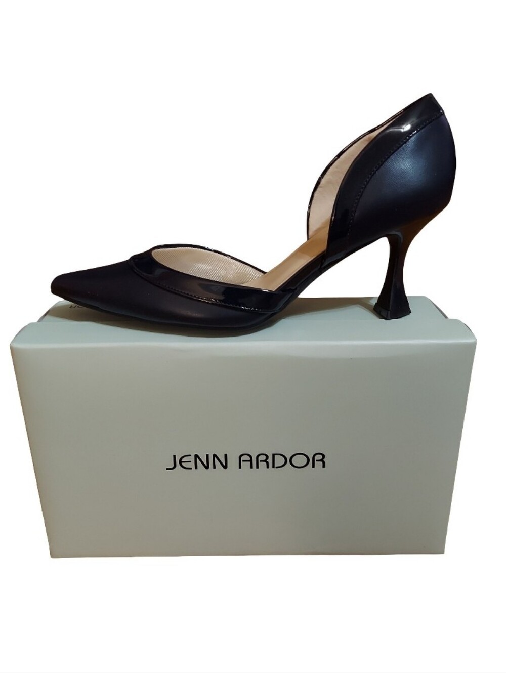 Jenn Ardor Pointed Toe D'Orsay Pyramid Heel Pumps